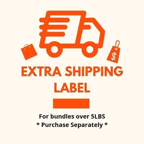 Extra Shipping Label for Bundles over 5LBS - Picture 1 of 1